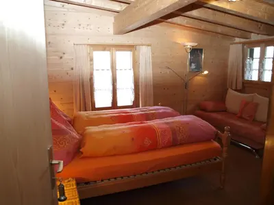 Ein Sitzbereich in der Unterkunft Bietschhorn