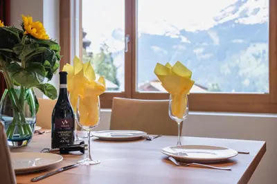 Getränke in der Unterkunft Chalet Am Acher 3