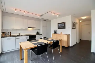 Küche/Küchenzeile in der Unterkunft Chalet Goldenhorn