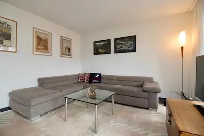 Ein Sitzbereich in der Unterkunft Chalet Goldenhorn