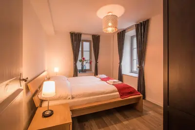 Ein Bett oder Betten in einem Zimmer der Unterkunft Dependance Ost