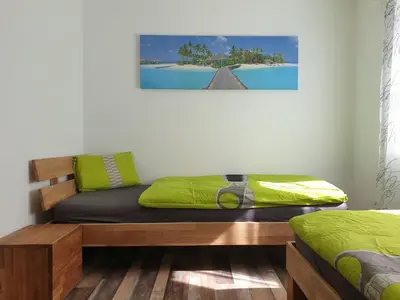 Ein Bett oder Betten in einem Zimmer der Unterkunft Haus St.Martin