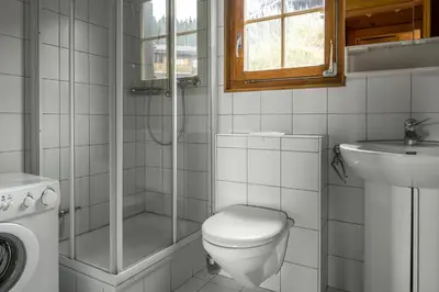 Ein Badezimmer in der Unterkunft Brigerblick OG