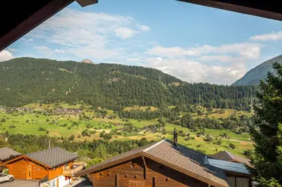 Ein allgemeiner Bergblick oder ein Berglick von der Ferienwohnung aus