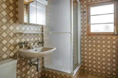 Ein Badezimmer in der Unterkunft Wasserhügeli