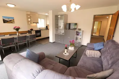 Ein Sitzbereich in der Unterkunft Apartment Azur