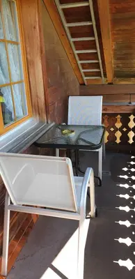 Ein Sitzbereich in der Unterkunft Gasthof Engelberg