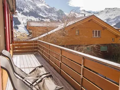 Ein allgemeiner Bergblick oder ein Berglick von der Ferienwohnung aus