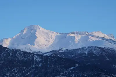 Ein allgemeiner Bergblick oder ein Berglick von der Ferienwohnung aus