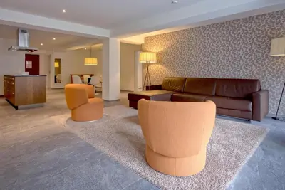 Ein Sitzbereich in der Unterkunft Apartment JungfrauCenter Schynige Platte - GRIWA RENT AG