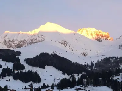 Ein allgemeiner Bergblick oder ein Berglick von der Ferienwohnung aus