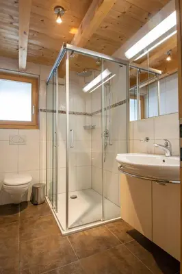 Ein Badezimmer in der Unterkunft Ferienwohnung Schützenrain DG