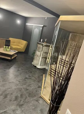 Ein Sitzbereich in der Unterkunft DU GLACIER Boutique & Traditions Hotel
