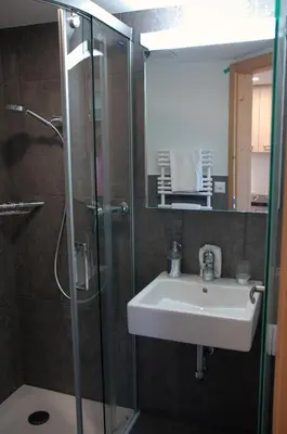 Ein Badezimmer in der Unterkunft Ferienwohnung Uf dr Liwwi