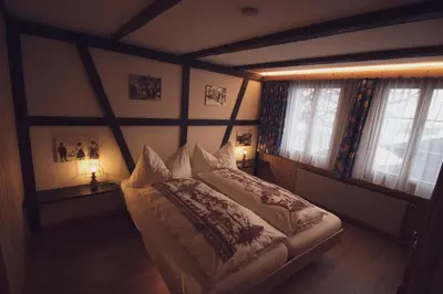 Ein Bett oder Betten in einem Zimmer der Unterkunft Pension Sonne