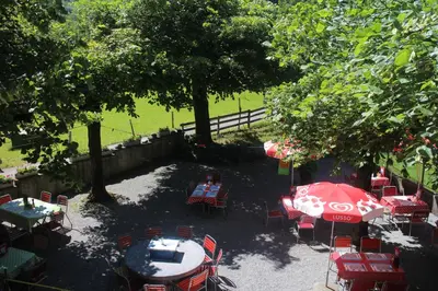 Ein Garten an der Unterkunft Hotel-Restaurant Stechelberg Bed & Breakfast