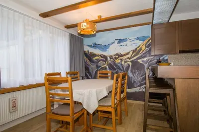 Küche/Küchenzeile in der Unterkunft Ferienwohnung Kurhaus