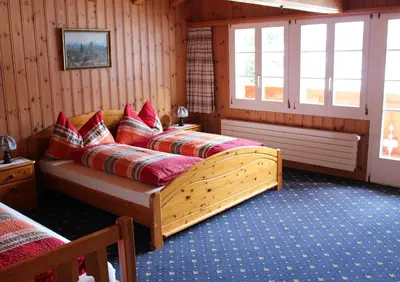 Ein Bett oder Betten in einem Zimmer der Unterkunft Chalet Spinne