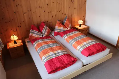 Ein Bett oder Betten in einem Zimmer der Unterkunft Chalet Spinne