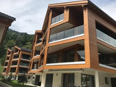 Das Gebäude in dem sich die Ferienwohnung befindet