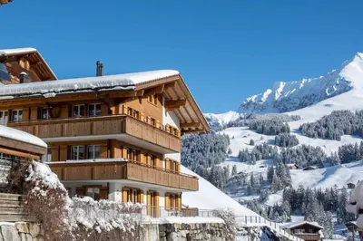 Ein allgemeiner Bergblick oder ein Berglick von der Ferienwohnung aus