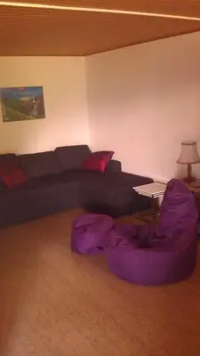 Ein Sitzbereich in der Unterkunft Ferienwohnung Käch