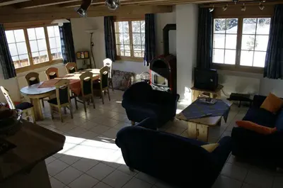 Ein Sitzbereich in der Unterkunft Residence Selika