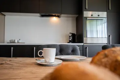 Küche/Küchenzeile in der Unterkunft Apartment Caspar