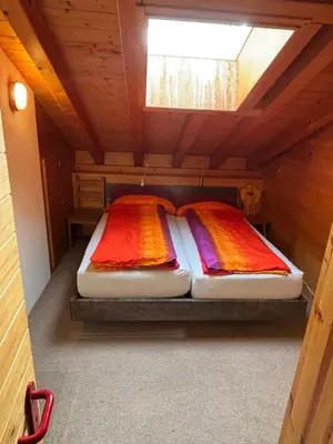 Ein Bett oder Betten in einem Zimmer der Unterkunft Chalet Orchis