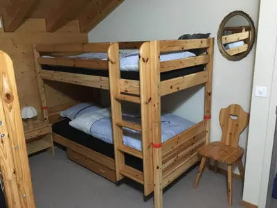 Ein Bett oder Betten in einem Zimmer der Unterkunft Chalet Orchis