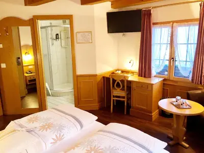 Ein Bett oder Betten in einem Zimmer der Unterkunft Alpina
