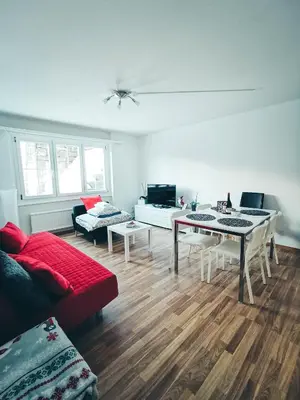 Ein Sitzbereich in der Unterkunft 4P Apartment