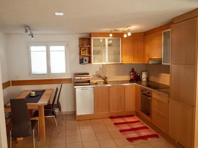 Küche/Küchenzeile in der Unterkunft Chalet Fletschhorn