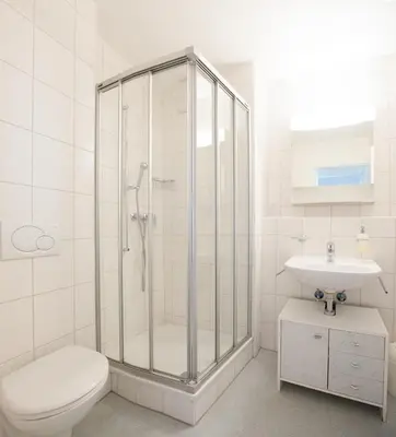 Ein Badezimmer in der Unterkunft Haus Fortuna