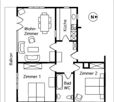 Grundriss der Unterkunft Chalet Aloa