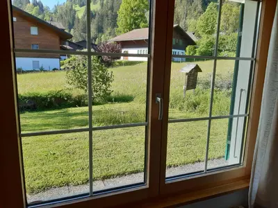 Ein Garten an der Unterkunft Pension Alpina