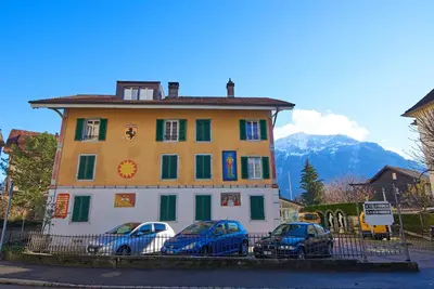 Ein allgemeiner Bergblick oder ein Berglick von der Ferienwohnung aus