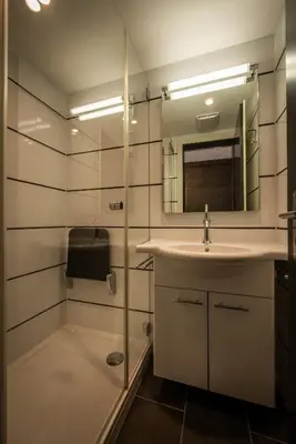Ein Badezimmer in der Unterkunft Chalet Schneehoren Penthouse