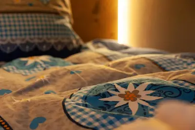 Ein Bett oder Betten in einem Zimmer der Unterkunft Chalet Schuler