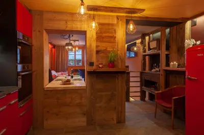 Küche/Küchenzeile in der Unterkunft Chalet Schuler