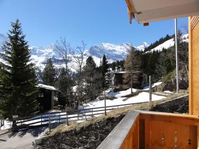 Ein allgemeiner Bergblick oder ein Berglick von der Ferienwohnung aus