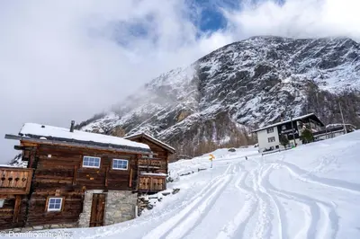 Haus Zer Trächu im Winter