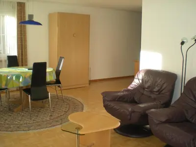 Ein Sitzbereich in der Unterkunft Appartementhaus La Promenade