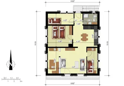 Grundriss der Unterkunft Fluehblüemli