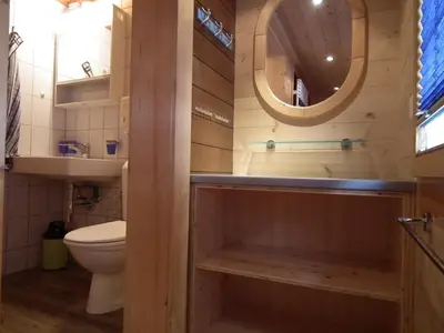Ein Badezimmer in der Unterkunft Alpenlodge