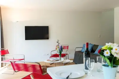 TV/Unterhaltungsangebot in der Unterkunft Legendär Zermatt