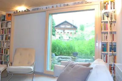 Ein Sitzbereich in der Unterkunft Ferienwohnung Troegligasse