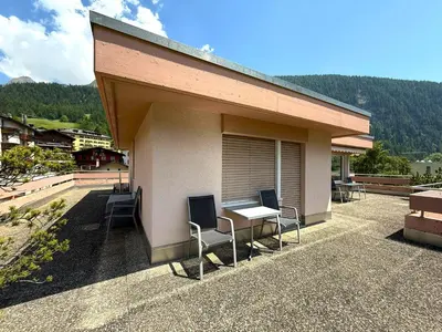 Ein allgemeiner Bergblick oder ein Berglick von der Ferienwohnung aus