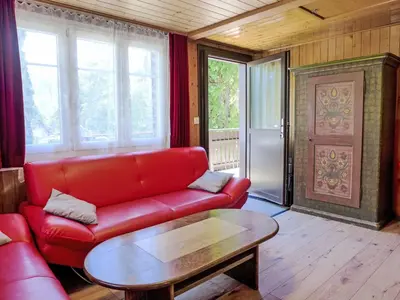 Ein Sitzbereich in der Unterkunft Chalet Zur Säge by Interhome