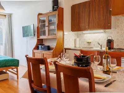 Küche/Küchenzeile in der Unterkunft Studio Les Erables Apt 361 by Interhome